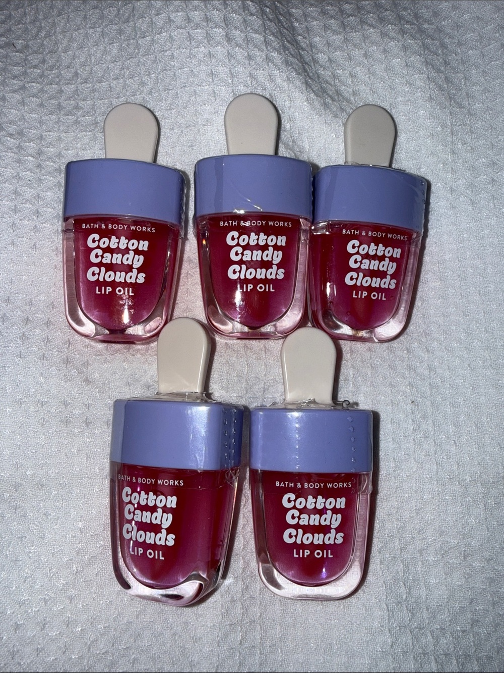 BBW 5pc Cotton Candy Clouds lip oil